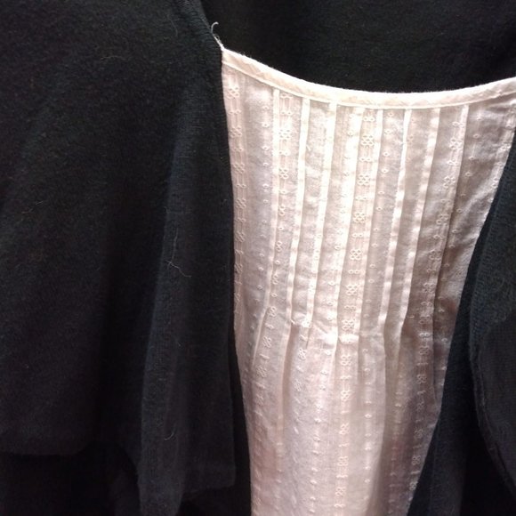 Size 2x Sharagano Studio women's black and white faux sweater with three quarter - Picture 2 of 8